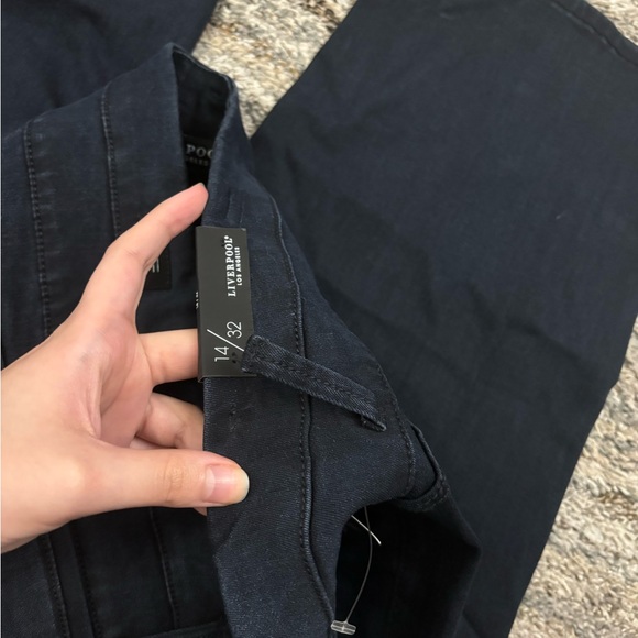 Liverpool The Wide Leg Jeans Sz 14/32 NWT | Liverpool Dark Wash Wide Leg Jeans- - Picture 10 of 16